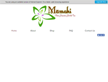Tablet Screenshot of mamakiteahawaii.com